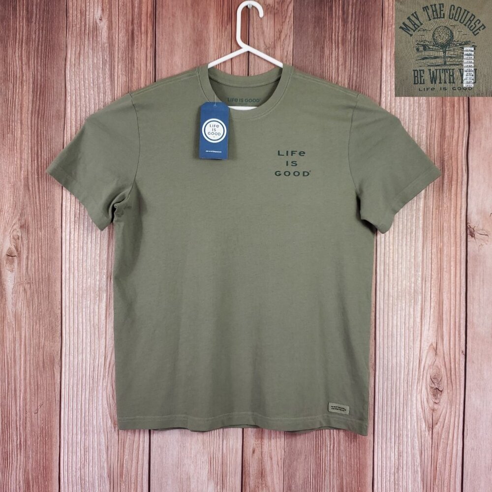 NWT Life is Good Mens Large May the Course be with You SS Crusher Tee Shirt